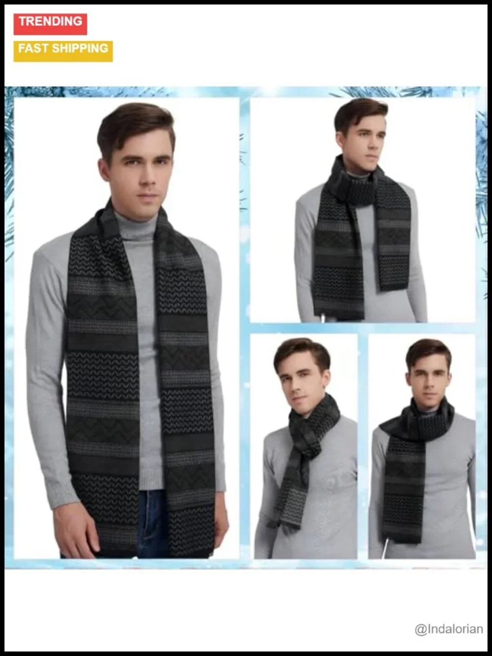 Winter Scarf, Soft Cashmere-Like Touch, Warm Long Neck Scarf for Cold Weather